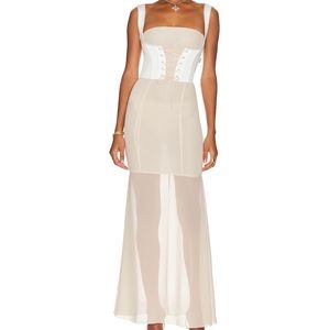 Paulina Corset Dress in Ivory